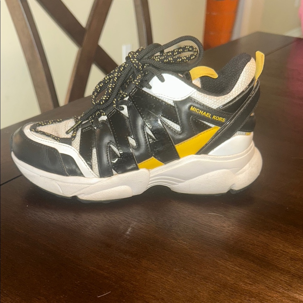 Michael Kors Black and Yellow Sneakers